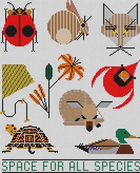 Space For Species on 13 Painted Canvas Charley Harper  - 1
