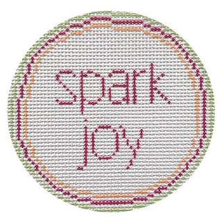 Spark Joy Round Painted Canvas KCN Designers 
