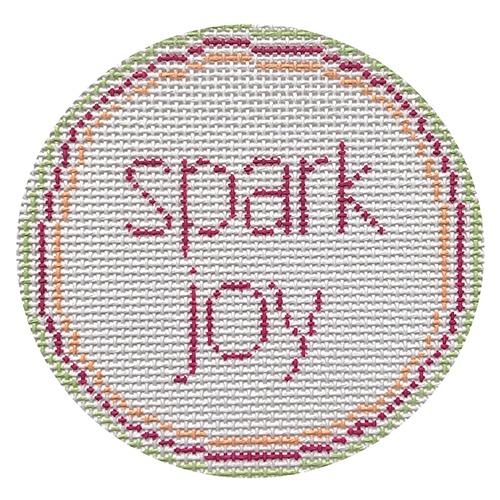 Spark Joy Round Painted Canvas KCN Designers 

