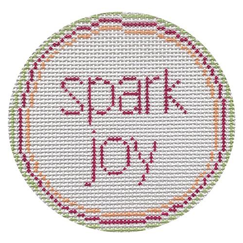 Spark Joy Round Painted Canvas KCN Designers 