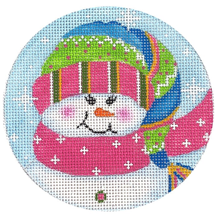 Sparkles Snowgirl Ornament Painted Canvas Pepperberry Designs 