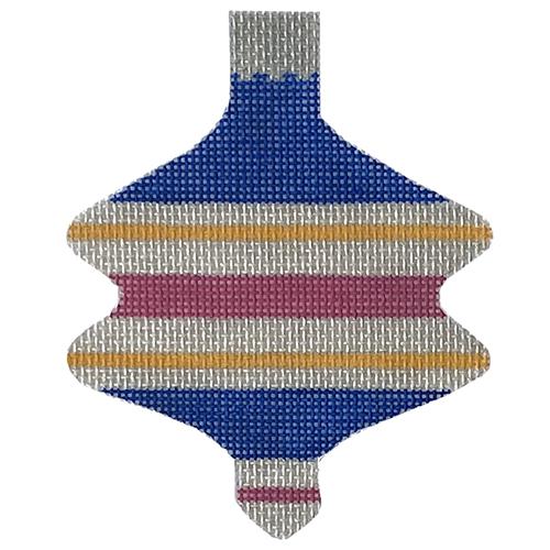 Spindle #2   Blue/Gold/Pink Painted Canvas Pepperberry Designs  - 1