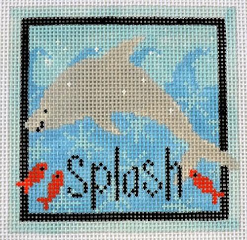 Splash (Dolphin) Painted Canvas Pippin  - 1