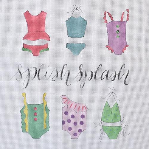 Splish Splash Sign Painted Canvas Camilla Moss  - 1