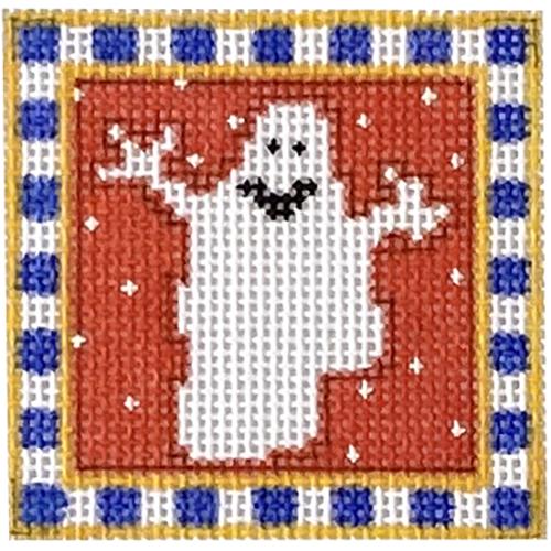 Spooky Ghost with Stitch Guide Painted Canvas The Princess & Me  - 1