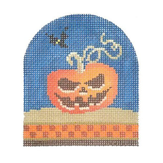 Spooky Object   Jack O'Lantern Painted Canvas Kirk & Bradley 
