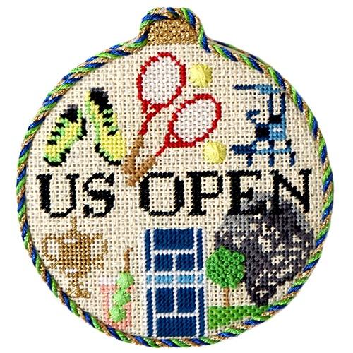 Sporting Round - US Open with Stitch Guide Painted Canvas Needlepoint.Com 