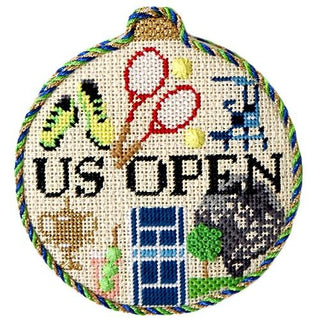 Sporting Round   US Open with Stitch Guide Painted Canvas Needlepoint.Com 
