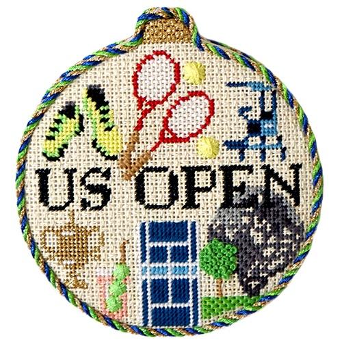 Sporting Round   US Open with Stitch Guide Painted Canvas Needlepoint.Com 
