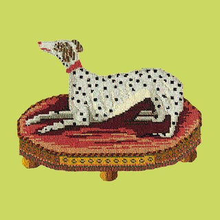 Spotted Dog Needlepoint Kit Kits Elizabeth Bradley Design Pale Lime 
