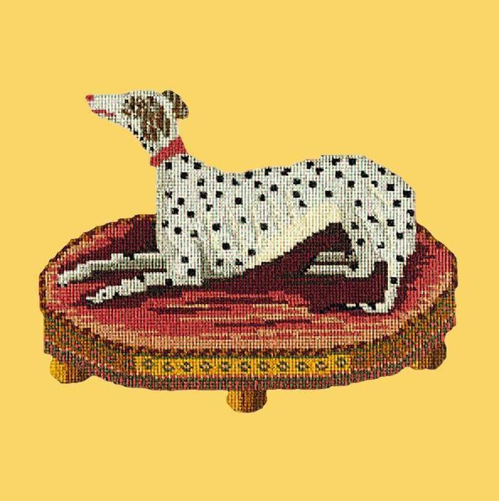 Spotted Dog Needlepoint Kit Kits Elizabeth Bradley Design Sunflower Yellow 

