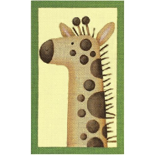 Spotted Giraffe with Yellow Background Painted Canvas Melissa Shirley Designs 