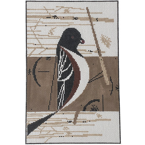 Spotted Towhee Painted Canvas Charley Harper  - 1