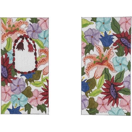 Spring Bouquet Eyeglass Case Painted Canvas The Meredith Collection  - 1