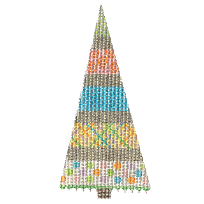 Spring Tree Painted Canvas Eye Candy Needleart  - 1