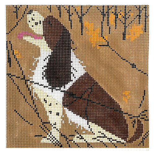 Springer Spaniel Painted Canvas Charley Harper 