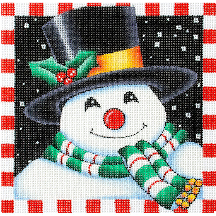 Square: Snowman Painted Canvas Painted Pony Designs 