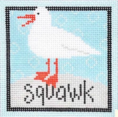Squawk (Seagull) Painted Canvas Pippin  - 1