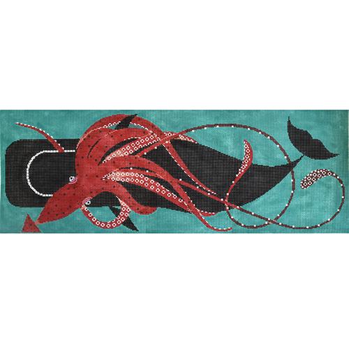 Squid and Whale on 13 Painted Canvas Charley Harper 