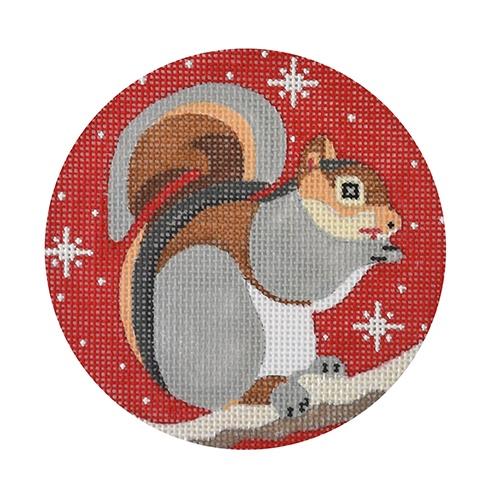 Squirrel Ornament Painted Canvas Melissa Prince Designs  - 1