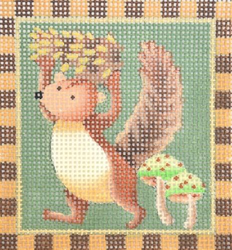 Squirrels - Pinecone Squirrel Painted Canvas Melissa Shirley Designs 