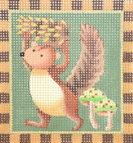 Squirrels   Pinecone Squirrel Painted Canvas Melissa Shirley Designs  - 1