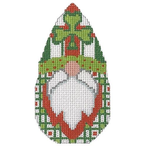 St. Patrick's Gnome Painted Canvas Blue Ridge Stitchery  - 1
