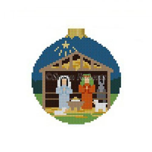 Stable Ornament Painted Canvas Susan Roberts Needlepoint Designs Inc.  - 1