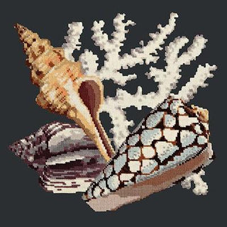 Staghorn Needlepoint Kit Kits Elizabeth Bradley Design Black 
