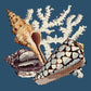 Staghorn Needlepoint Kit Kits Elizabeth Bradley Design Dark Blue 