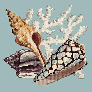 Staghorn Needlepoint Kit Kits Elizabeth Bradley Design Pale Blue 
