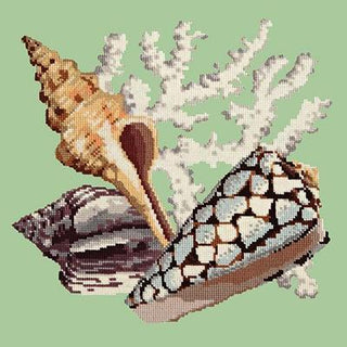 Staghorn Needlepoint Kit Kits Elizabeth Bradley Design Pale Green 
