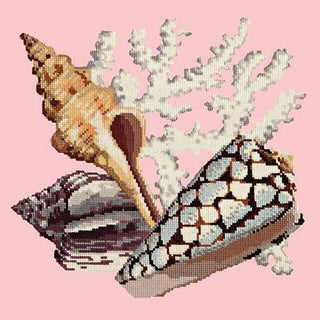 Staghorn Needlepoint Kit Kits Elizabeth Bradley Design Pale Rose 
