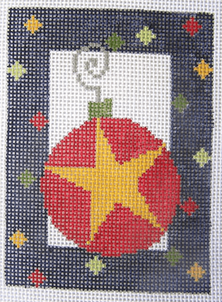 Star Bauble Painted Canvas Pippin  - 1