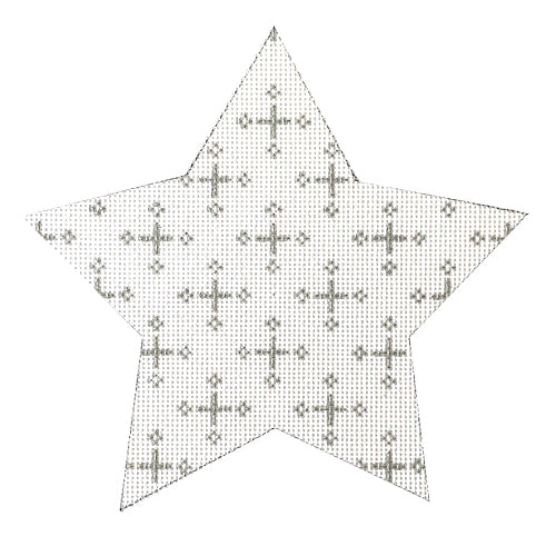 Star of Wonder Silver Painted Canvas Whimsy & Grace