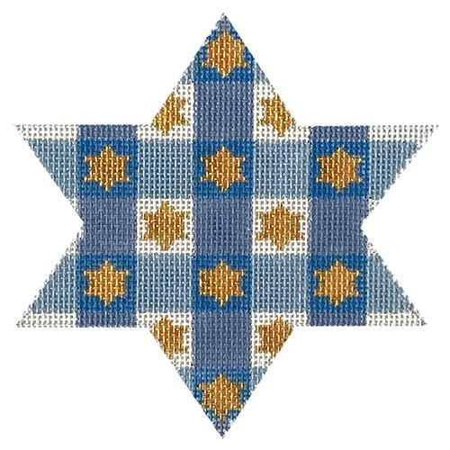 Star   Plaid Painted Canvas Melissa Shirley Designs  - 1