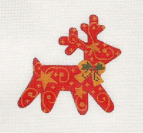 Star Reindeer Painted Canvas Danji Designs 