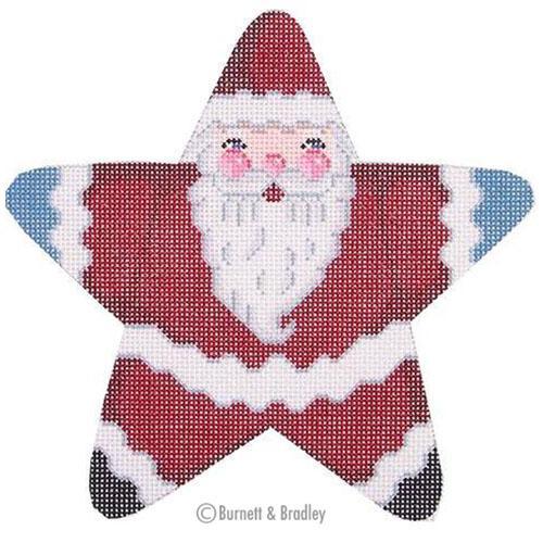 Star Santa Painted Canvas Burnett & Bradley 
