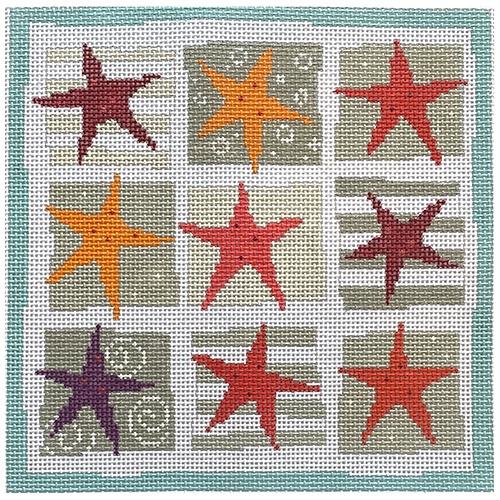 Starfish Bright Painted Canvas Pippin  - 1