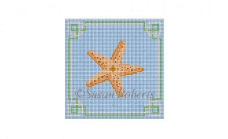 Starfish Coaster Painted Canvas Susan Roberts Needlepoint Designs Inc. 