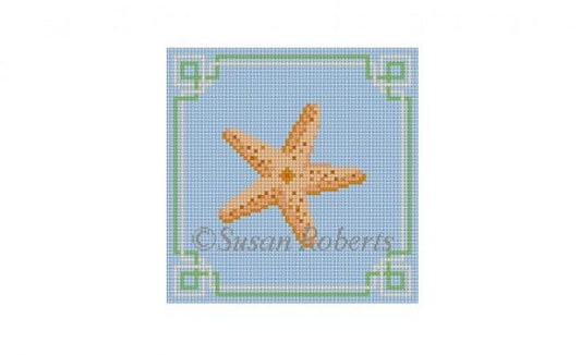 Starfish Coaster Painted Canvas Susan Roberts Needlepoint Designs Inc. 