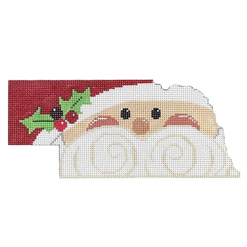 State Shaped Santa   Nebraska Painted Canvas The Meredith Collection  - 1