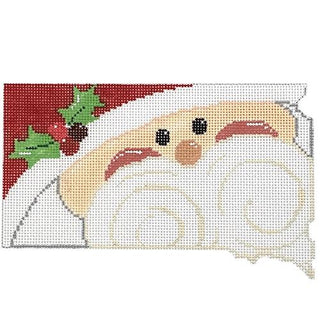 State Shaped Santa   South Dakota Painted Canvas The Meredith Collection 
