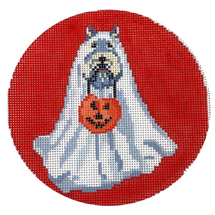 Stella the Ghost Painted Canvas The Gingham Stitchery  - 1