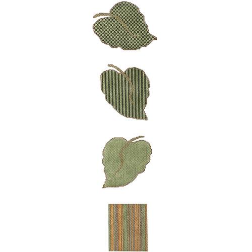 Stem and 3 Leaves for 3D Pumpkin Painted Canvas Whimsy & Grace - 1