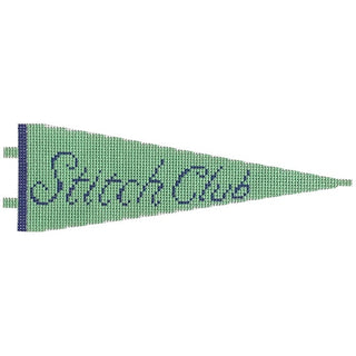 Stitch Club Pennant Painted Canvas Alice & Blue 
