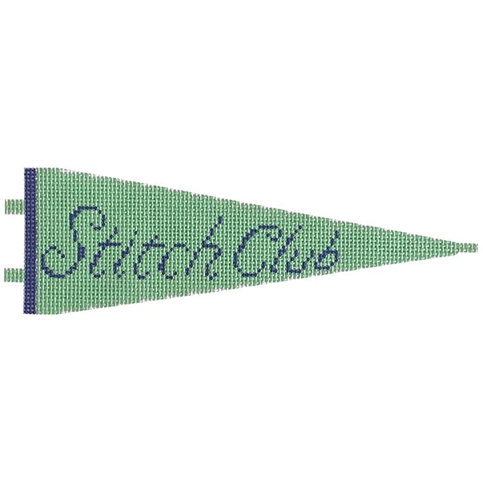 Stitch Club Pennant Painted Canvas Alice & Blue 

