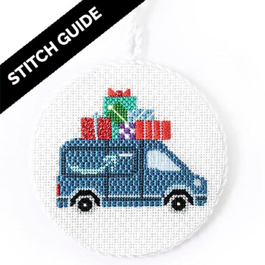 Stitch Guide - Amazon Holiday Delivery Truck Stitch Guides/Charts Needlepoint.Com 