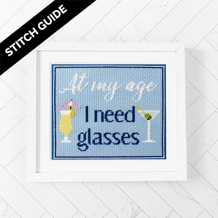 Stitch Guide   At My Age I Need Glasses Stitch Guides/Charts Needlepoint.Com 
