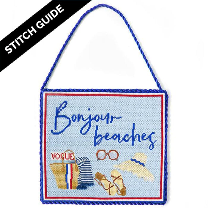 Stitch Guide   Bonjour Beaches Stitch Guides/Charts Needlepoint.Com 
